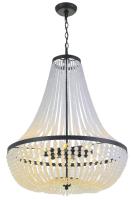 Eight Light Chandelier by Crystorama - Rylee Collection, Matte Black Finish - 609-MK