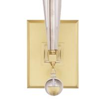 One Light Wall Sconce by Crystorama - Paxton Collection, Aged Brass Finish - 8101-AG