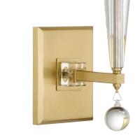 One Light Wall Sconce by Crystorama - Paxton Collection, Aged Brass Finish - 8101-AG