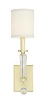 One Light Wall Sconce by Crystorama - Paxton Collection, Aged Brass Finish - 8101-AG