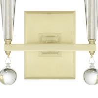 Two Light Wall Sconce by Crystorama - Paxton Collection, Aged Brass Finish - 8102-AG