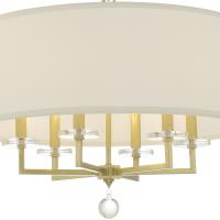 Six Light Chandelier by Crystorama - Paxton Collection, Aged Brass Finish - 8116-AG
