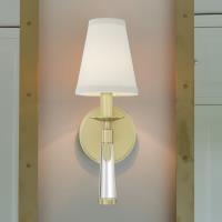 One Light Wall Sconce by Crystorama - Baxter Collection, Aged Brass Finish - 8861-AG