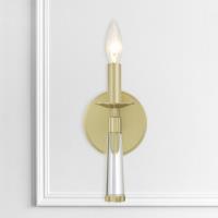 One Light Wall Sconce by Crystorama - Baxter Collection, Aged Brass Finish - 8861-AG