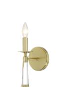 One Light Wall Sconce by Crystorama - Baxter Collection, Aged Brass Finish - 8861-AG