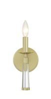 One Light Wall Sconce by Crystorama - Baxter Collection, Aged Brass Finish - 8861-AG