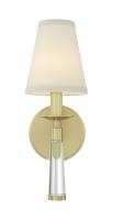 One Light Wall Sconce by Crystorama - Baxter Collection, Aged Brass Finish - 8861-AG