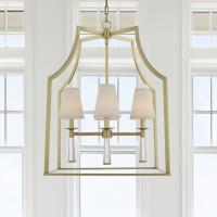 Four Light Chandelier by Crystorama - Baxter Collection, Aged Brass Finish - 8864-AG