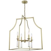 Four Light Chandelier by Crystorama - Baxter Collection, Aged Brass Finish - 8864-AG