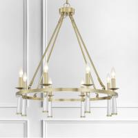Eight Light Chandelier by Crystorama - Baxter Collection, Aged Brass Finish - 8867-AG