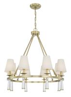 Eight Light Chandelier by Crystorama - Baxter Collection, Aged Brass Finish - 8867-AG