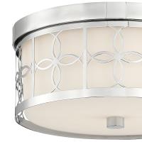 Two Light Flush Mount by Crystorama - Anniversary Collection, Polished Nickel Finish - ANN-2105-PN