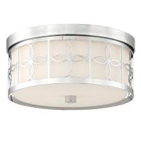 Two Light Flush Mount by Crystorama - Anniversary Collection, Polished Nickel Finish - ANN-2105-PN