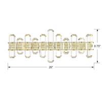 Three Light Bathroom Vanity by Crystorama - Bolton Collection, Aged Brass Finish - BOL-8883-AG