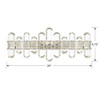 Three Light Bathroom Vanity by Crystorama - Bolton Collection, Polished Nickel Finish - BOL-8883-PN