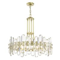 Eight Light Chandelier by Crystorama - Bolton Collection, Aged Brass Finish - BOL-8888-AG
