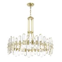 12 Light Chandelier by Crystorama - Bolton Collection, Aged Brass Finish - BOL-8889-AG