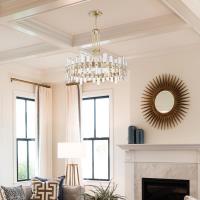 12 Light Chandelier by Crystorama - Bolton Collection, Aged Brass Finish - BOL-8889-AG