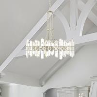 12 Light Chandelier by Crystorama - Bolton Collection, Polished Nickel Finish - BOL-8889-PN