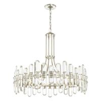 12 Light Chandelier by Crystorama - Bolton Collection, Polished Nickel Finish - BOL-8889-PN