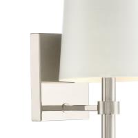 One Light Wall Sconce by Crystorama - Bromley Collection, Polished Nickel Finish - BRO-451-PN