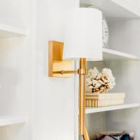 One Light Wall Sconce by Crystorama - Bromley Collection, Vibrant Gold Finish - BRO-451-VG