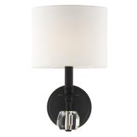 One Light Wall Sconce by Crystorama - Chimes Collection, Black Forged Finish - CHI-211-BF