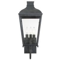 Three Light Outdoor Wall Sconce by Crystorama - Dumont Collection, Graphite Finish - DUM-9802-GE