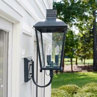 Three Light Outdoor Wall Sconce by Crystorama - Dumont Collection, Graphite Finish - DUM-9802-GE