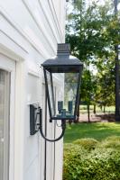 Three Light Outdoor Wall Sconce by Crystorama - Dumont Collection, Graphite Finish - DUM-9802-GE