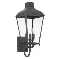 Three Light Outdoor Wall Sconce by Crystorama - Dumont Collection, Graphite Finish - DUM-9802-GE
