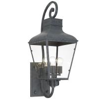 Three Light Outdoor Wall Sconce by Crystorama - Dumont Collection, Graphite Finish - DUM-9803-GE