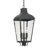 Three Light Outdoor Chandelier by Crystorama - Dumont Collection, Graphite Finish - DUM-9805-GE