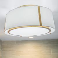 Three Light Semi Flush Mount by Crystorama - Fulton Collection, Antique Gold Finish - FUL-905-GA