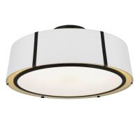 Six Light Semi Flush Mount by Crystorama - Fulton Collection, Black Finish - FUL-907-BK_CEILING