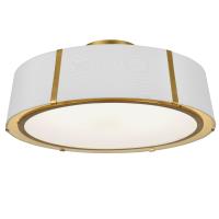 Six Light Semi Flush Mount by Crystorama - Fulton Collection, Antique Gold Finish - FUL-907-GA_CEILING