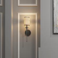 One Light Wall Sconce by Crystorama - Hatfield Collection, Polished Nickel Finish - HAT-471-PN