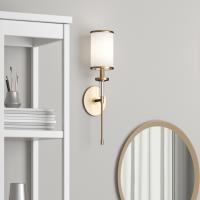 One Light Wall Sconce by Crystorama - Hatfield Collection, Vibrant Gold Finish - HAT-471-VG