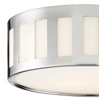 Three Light Flush Mount by Crystorama - Kendal Collection, Polished Nickel Finish - KEN-2203-PN