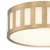 Three Light Flush Mount by Crystorama - Kendal Collection, Vibrant Gold Finish - KEN-2203-VG