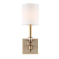 One Light Wall Sconce by Crystorama - Lloyd Collection, Aged Brass Finish - LLO-481-AG