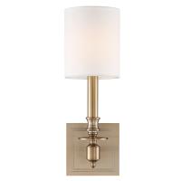 One Light Wall Sconce by Crystorama - Lloyd Collection, Aged Brass Finish - LLO-481-AG