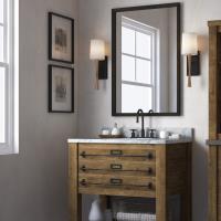 One Light Wall Sconce by Crystorama - Trenton Collection, Aged Brass + Black Forged Finish - TRE-221-AG-BF