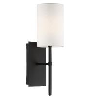 One Light Wall Sconce by Crystorama - Veronica Collection, Black Forged Finish - VER-241-BF