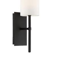 One Light Wall Sconce by Crystorama - Veronica Collection, Black Forged Finish - VER-241-BF