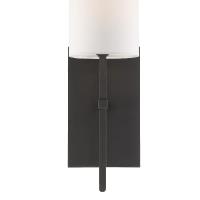 One Light Wall Sconce by Crystorama - Veronica Collection, Black Forged Finish - VER-241-BF
