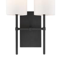 Two Light Wall Sconce by Crystorama - Veronica Collection, Black Forged Finish - VER-242-BF