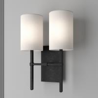 Two Light Wall Sconce by Crystorama - Veronica Collection, Black Forged Finish - VER-242-BF