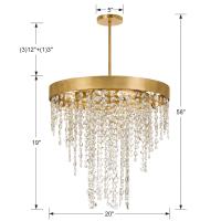 Five Light Chandelier by Crystorama - Winham Collection, Antique Gold Finish - WIN-615-GA-CL-MWP
