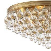 Six Light Flush Mount by Crystorama - Calypso Collection, Vibrant Gold Finish - 138-VG